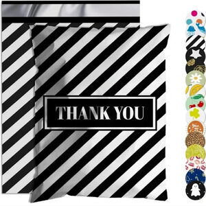 Thank You Poly Mailer 10x13 Inch 100 Pcs, Waterproof and Tear-Resistant Shipping